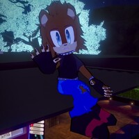 Ziggy waving at the camera in VRChat